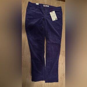Purple corduroy skinny jeans